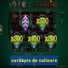 cardápio de culinare