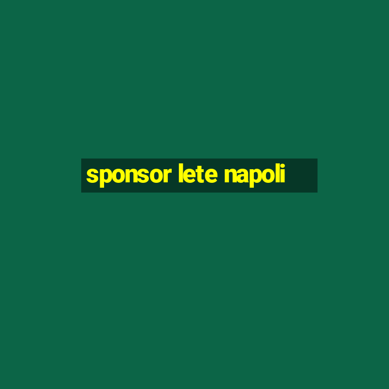 sponsor lete napoli