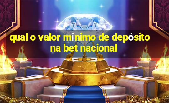 qual o valor mínimo de depósito na bet nacional