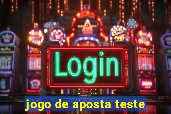 jogo de aposta teste