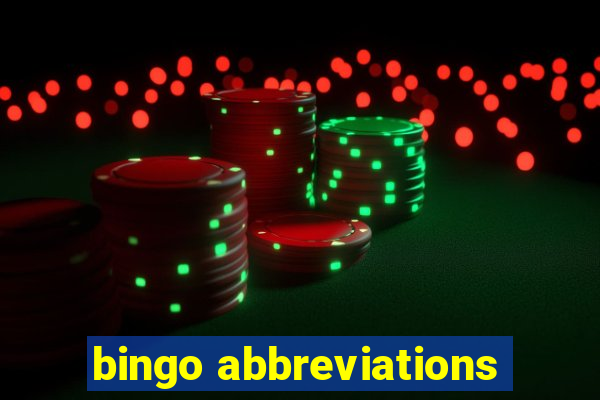 bingo abbreviations