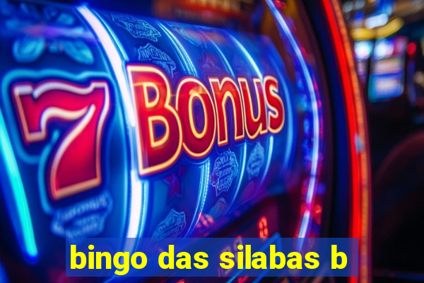 bingo das silabas b