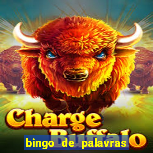 bingo de palavras 3 ano