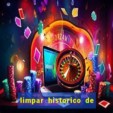 limpar historico de apostas bet365