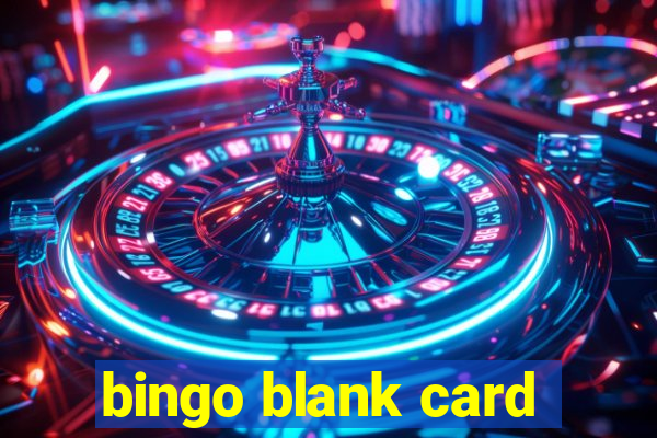 bingo blank card