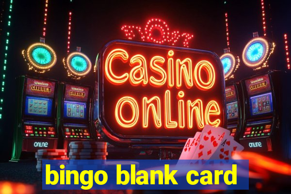 bingo blank card