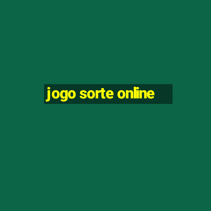 jogo sorte online