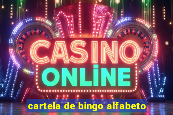 cartela de bingo alfabeto