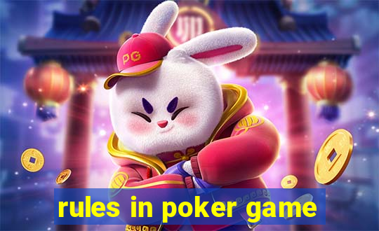 rules in poker game