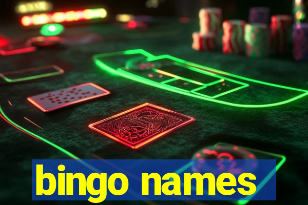 bingo names