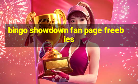 bingo showdown fan page freebies