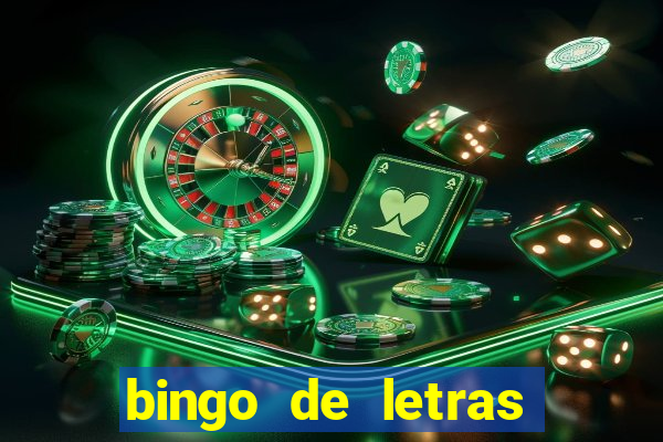 bingo de letras colorido para imprimir