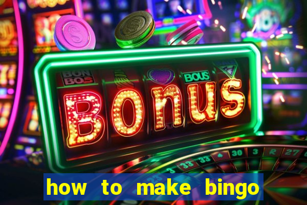 how to make bingo cards in excel