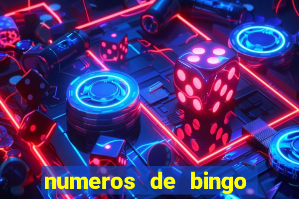 numeros de bingo del 1 al 75