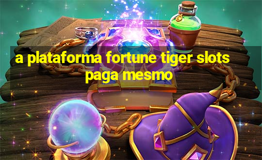 a plataforma fortune tiger slots paga mesmo