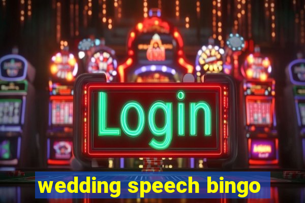 wedding speech bingo