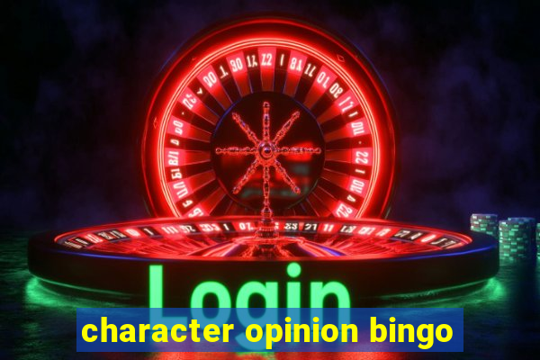 character opinion bingo