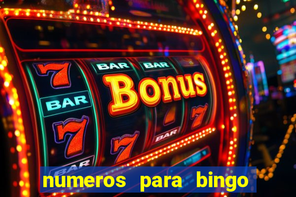 numeros para bingo de 1 a 90