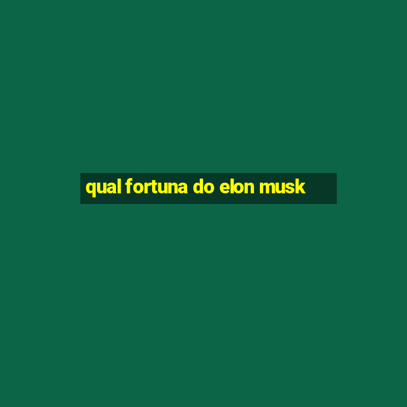 qual fortuna do elon musk