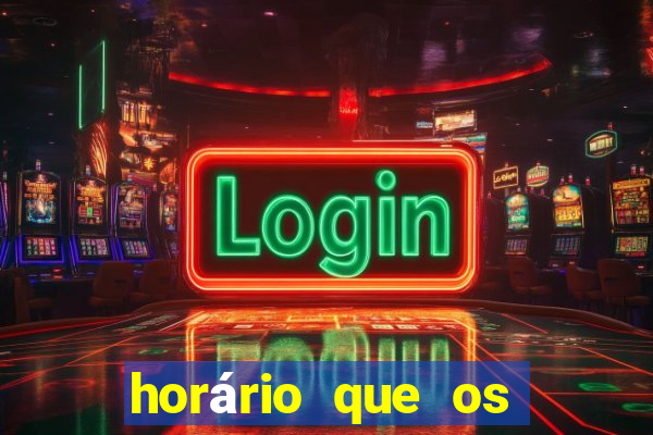 horário que os slots pagam