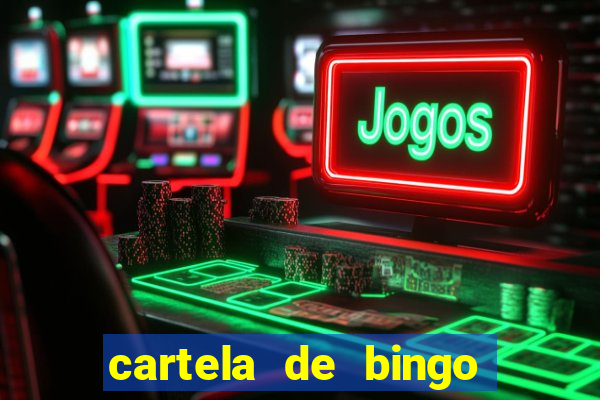 cartela de bingo de letras