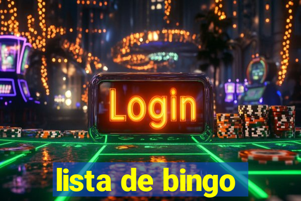 lista de bingo