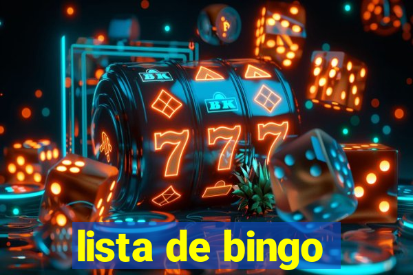 lista de bingo