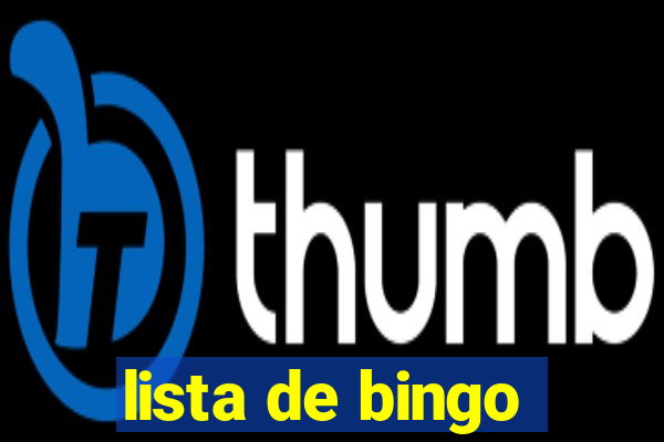 lista de bingo