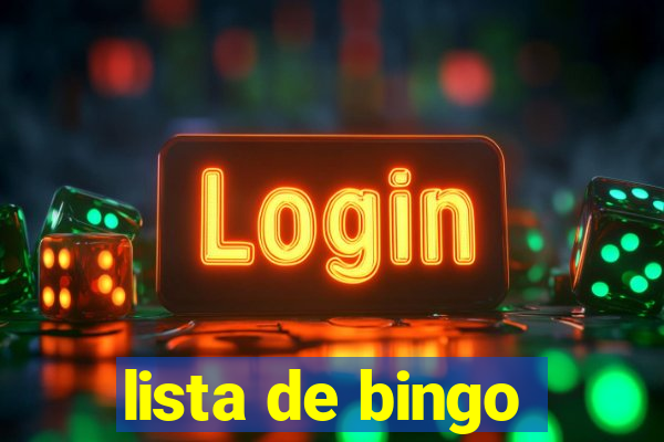 lista de bingo