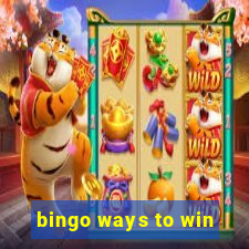 bingo ways to win