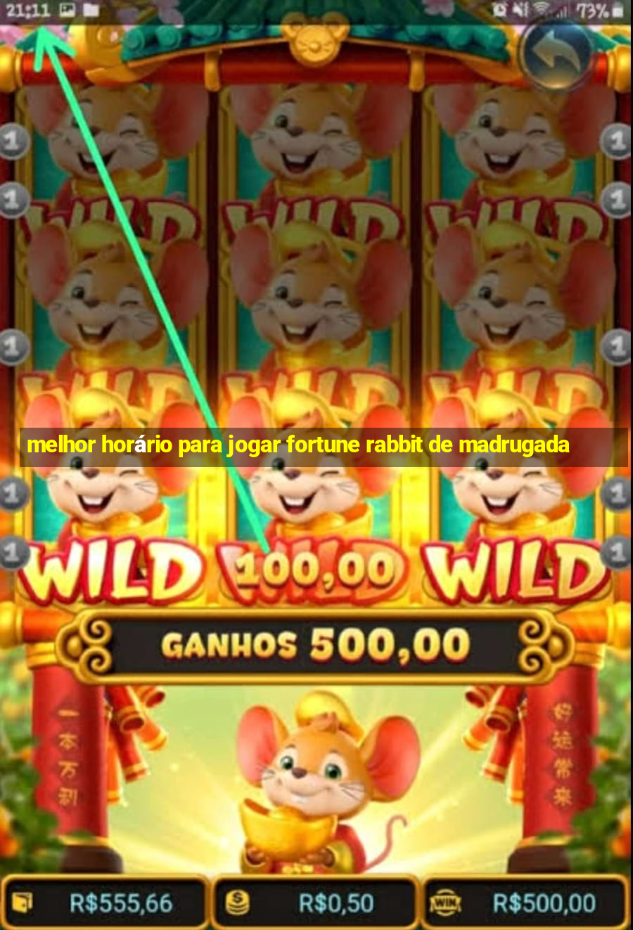 melhor horário para jogar fortune rabbit de madrugada