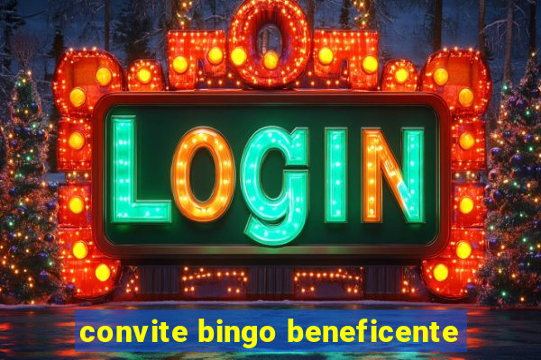 convite bingo beneficente