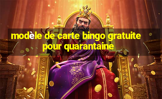 modèle de carte bingo gratuite pour quarantaine