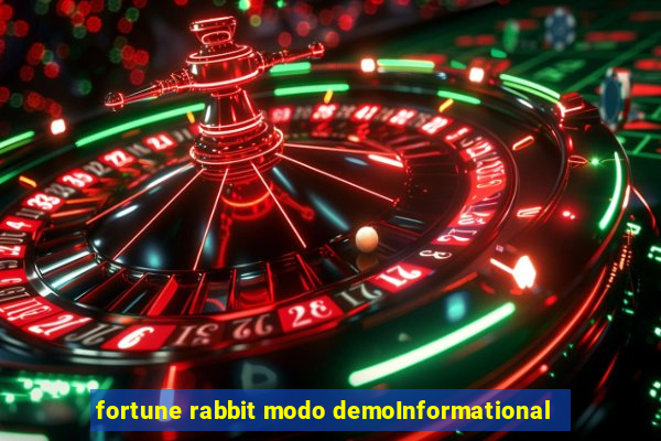 fortune rabbit modo demoInformational