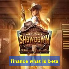 finance what is beta