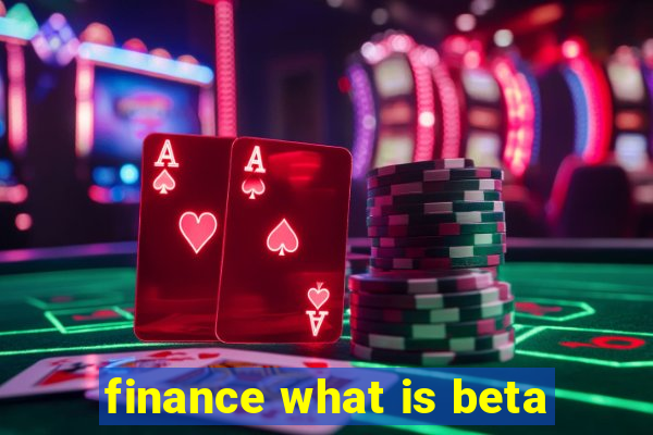 finance what is beta