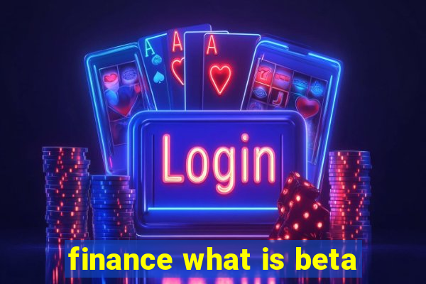 finance what is beta