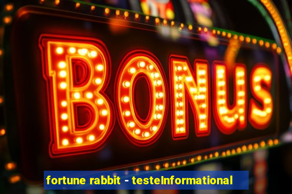 fortune rabbit - testeInformational