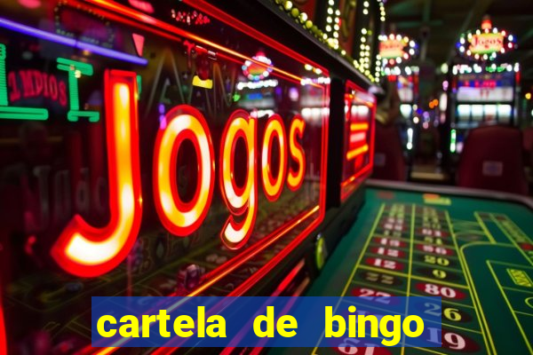 cartela de bingo vazia para imprimir