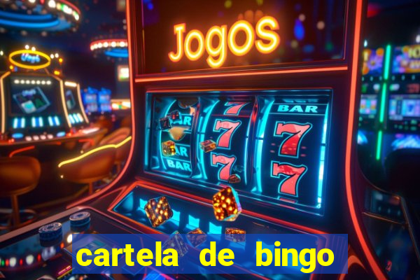 cartela de bingo de nomes para imprimir