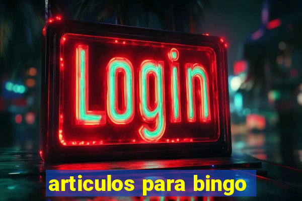 articulos para bingo