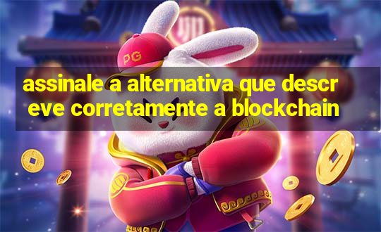 assinale a alternativa que descreve corretamente a blockchain