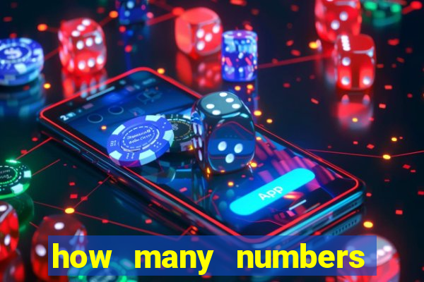 how many numbers in bingo