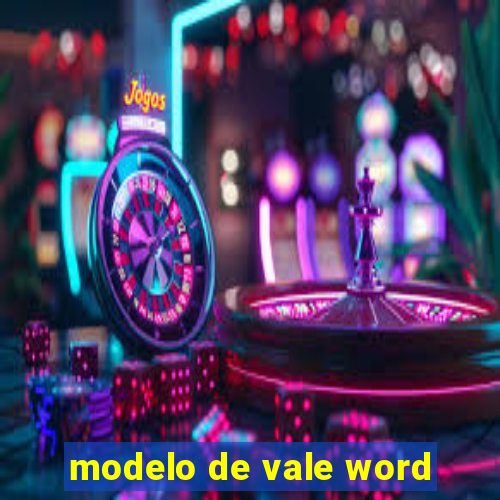 modelo de vale word