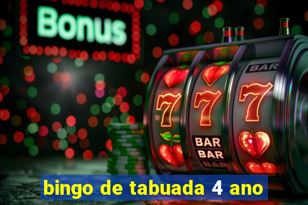 bingo de tabuada 4 ano