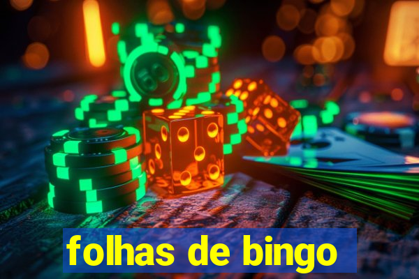 folhas de bingo