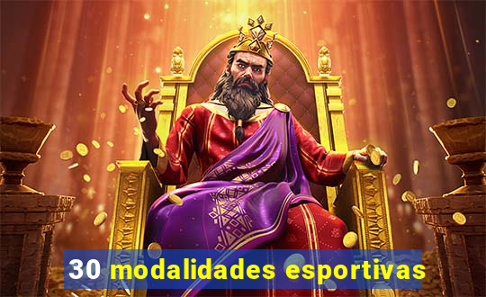 30 modalidades esportivas