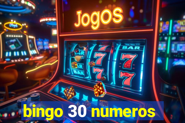 bingo 30 numeros