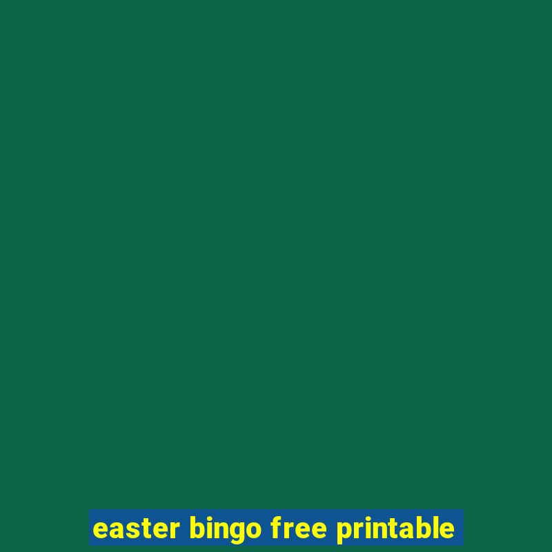 easter bingo free printable