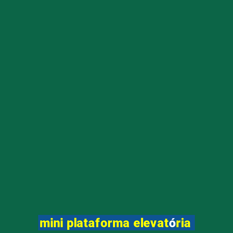 mini plataforma elevatória